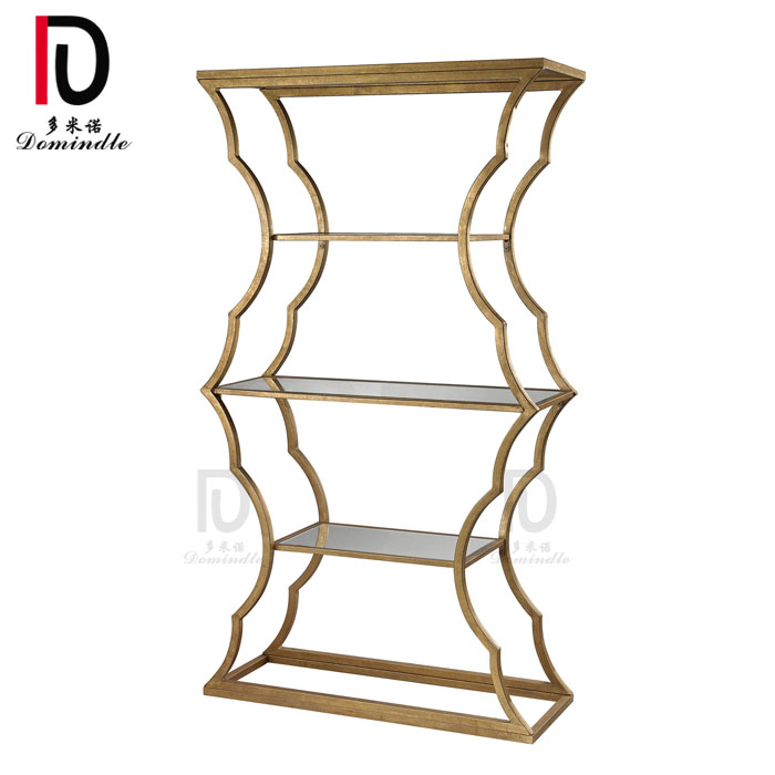 Wholesale Mdf Wedding Table –  wedding design glass top gold stainless steel bar back for party – Dominate