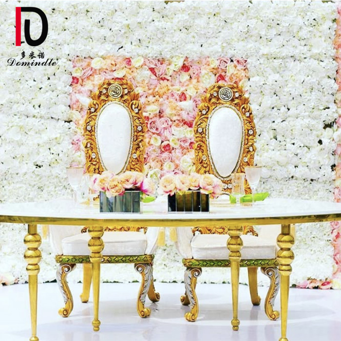 Wholesale Round Stainless Steel Table – WR01 Dominate party design circle gold stainless steel wedding table for events – Dominate detail pictures