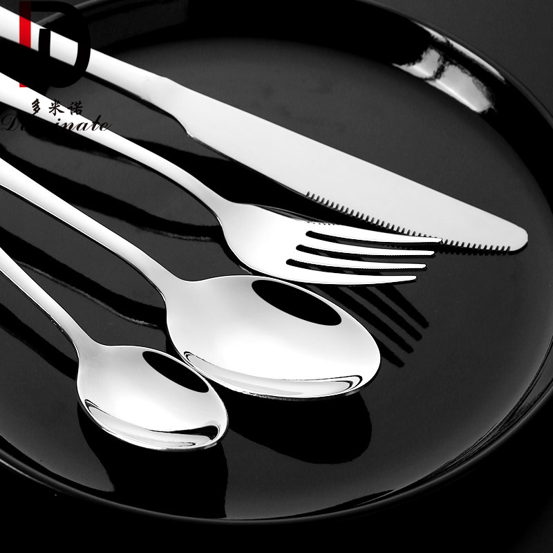 Gold Stainless Steel Tableware Luxury Cutlery Sets Wedding Banquet Hotel Flatware Sets