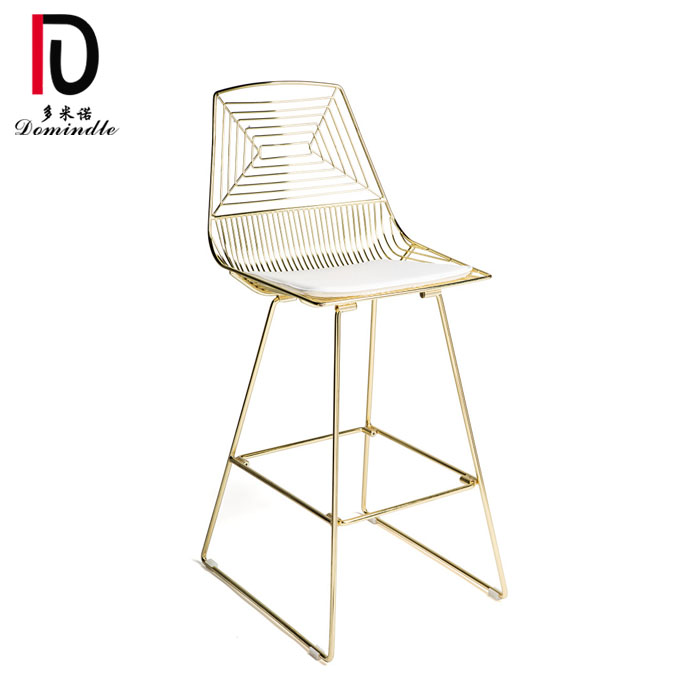 party new design stainless steel gold frame wedding bar stool cocktail chair
