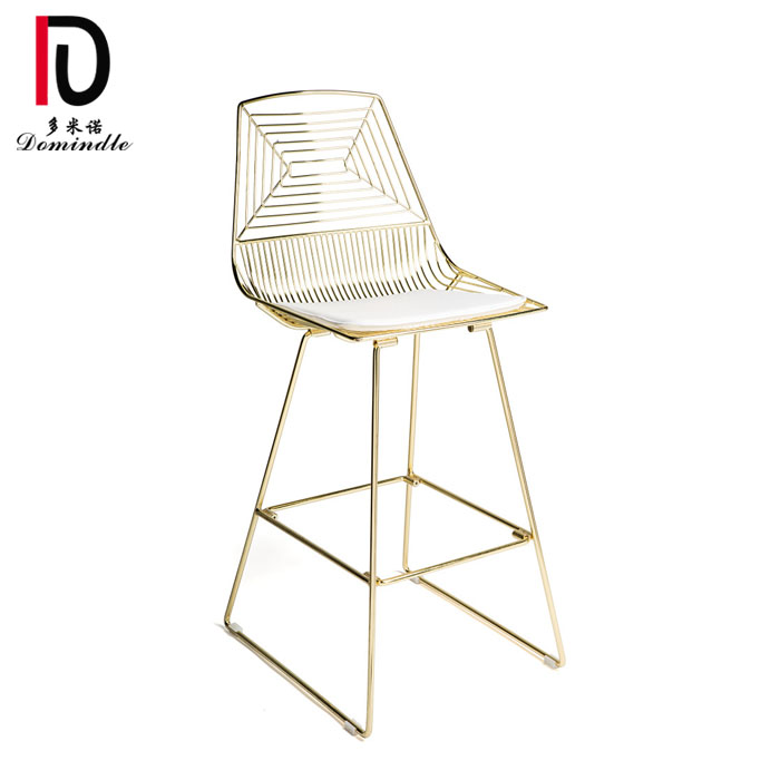 Wholesale Gold Event Chair –  party new design stainless steel gold frame wedding bar stool cocktail chair – Dominate