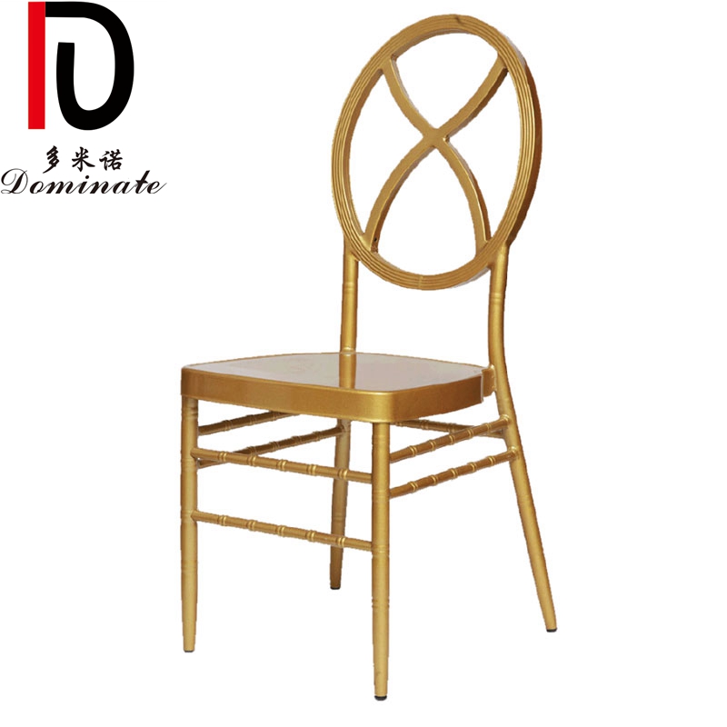 China Gold Stacking Wedding Chair –  Customize Wholesale Gold Metal Wedding Chair Hot Sale Hotel Banquet Tiffany Phoenix Chairs – Dominate