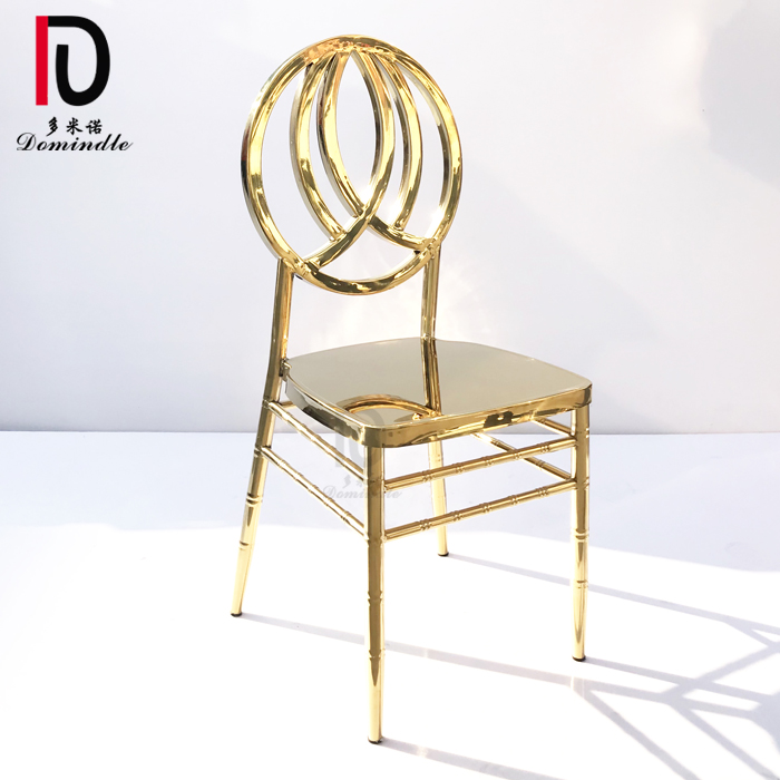 China Folding Stainless Steel Wedding Chair –  2019 modern new design stainless steel gold stacking wedding chair for event – Dominate