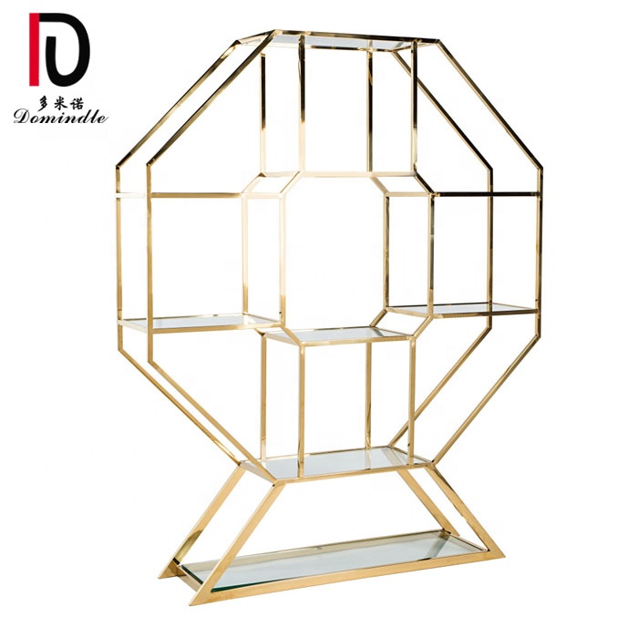 OEM Luxury Glass Table –  Customized Oval shape Tempered Glass Wine Cabinet with Stainless Steel – Dominate