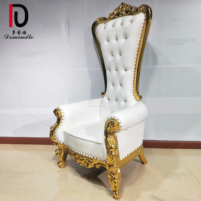 Good quality Sofa From China – King And Queen High Back Cheaper  King Gold Throne Chairs , High Back Royal Luxury Wedding Chair For Groom And Bride – Dominate