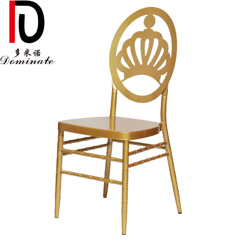 Wholesale Gold Metal Dining Chair –  Hot Sales Luxury Gold Metal Chair Wedding Hotel Customized Modern Tiffany Round Back Phoenix Chairs – Dominate