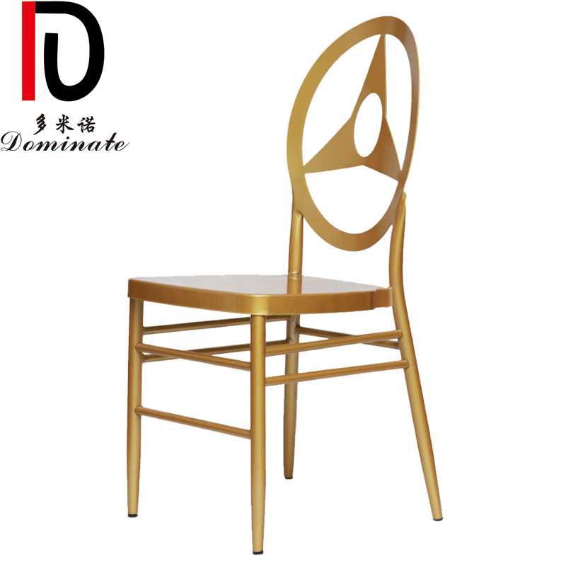 China Wedding Dining Chair –  Hot Selling Banquet Wedding Metal Frame Stackable Round Back Pattern Chairs High Quality Phoenix Chairs – Dominate