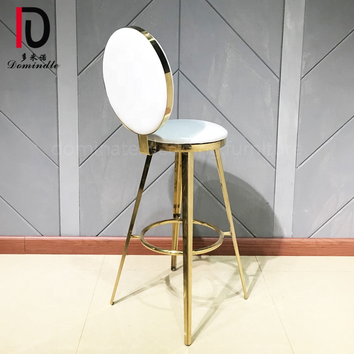 Gold Color High Bar Stool Night Club Cocktail used Stainless Steel Bar Chair