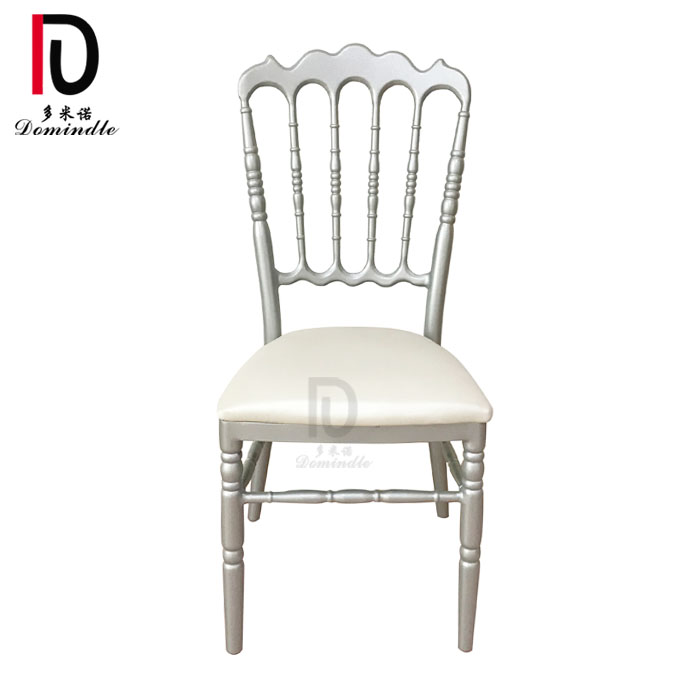 China Stacking Dining Chair –  Foshan wedding furniture iron frame stackable hotel banquet chair for events – Dominate