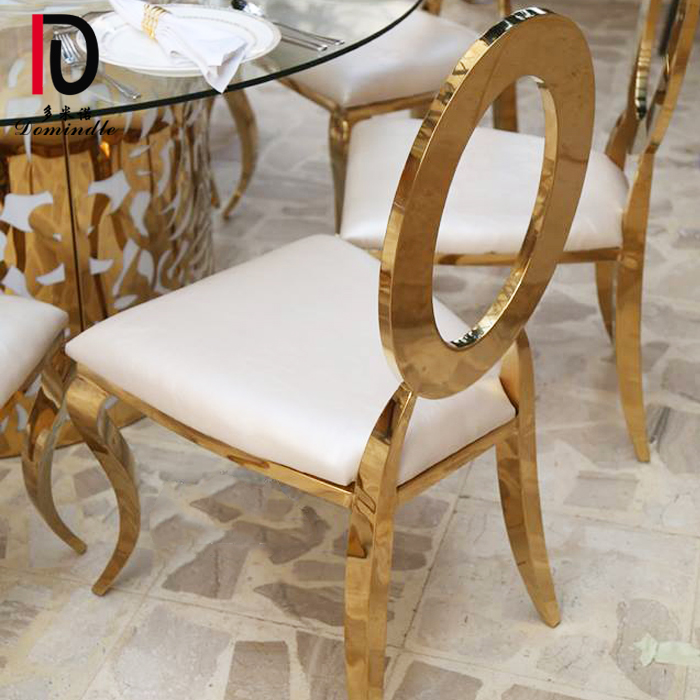 Wholesale Golden Hotel Chair –  Wedding event gold Modern Stainless Steel Dining Chair – Dominate