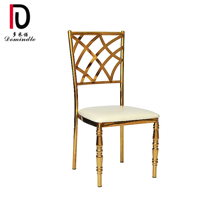 OEM Gold Folding Stainless Steel Wedding Chair –  wholesale new design stainless steel gold banquet chair for hotel and wedding – Dominate