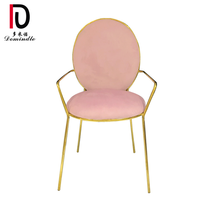 2019 new design gold stainless steel frame wedding dining chair for event