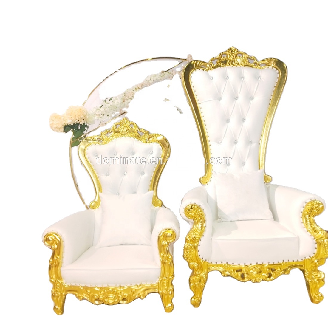 king and queen high back cheaper pink king sliver throne chairs high back royal luxury wedding chair for groom and bride