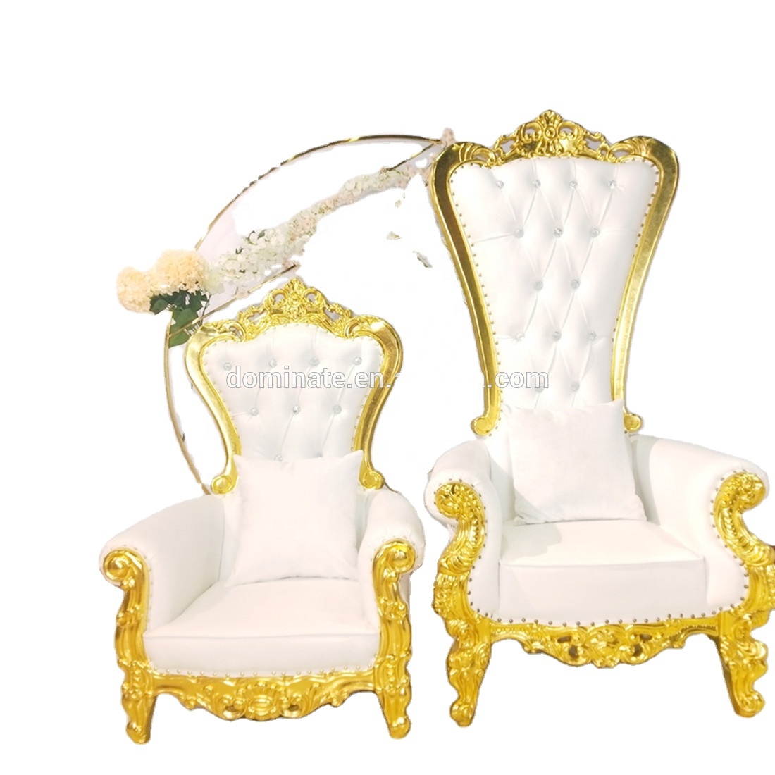 Good quality Sofa From China – king and queen high back cheaper pink king sliver throne chairs high back royal luxury wedding chair for groom and bride – Dominate