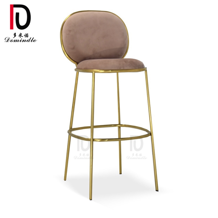 inventory gold and duty rose velvet pad stainless steel London Chic Bar stool