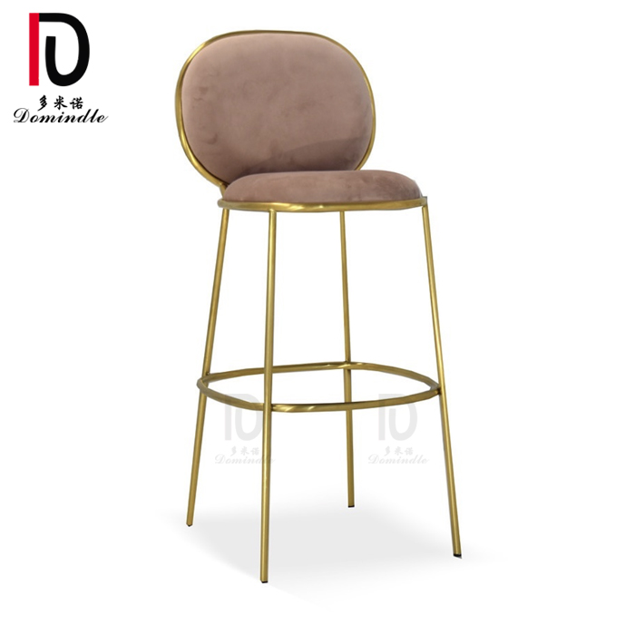 China Round Back Wedding Chair –  inventory gold and duty rose velvet pad stainless steel London Chic Bar stool – Dominate