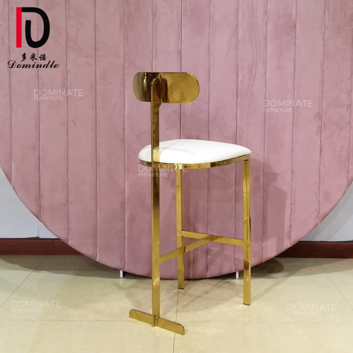 China Folding Stainless Steel Wedding Chair – Cocktail furniture supplier modern stainless steel bar metal stools chairs – Dominate detail pictures