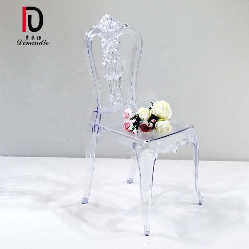 China Stackabke Dining Chair –  wedding furniture wholesale Clear crystal chiavari plastic chair – Dominate