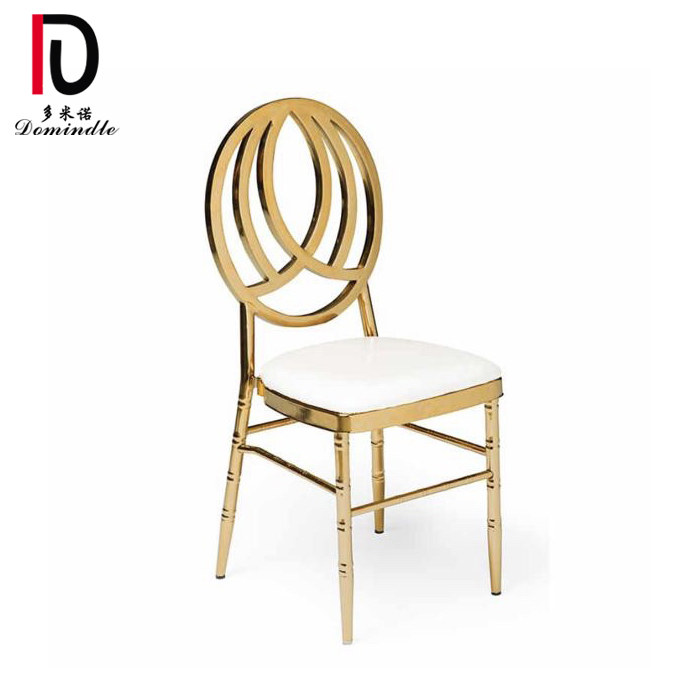 OEM Rose Gold Wedding Chair –  Round Back  modern Stacking Stackable  Rose Gold  Stainless Steel Wedding Phoenix Chair For Event Party – Dominate