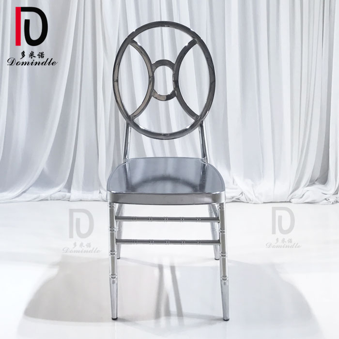 China Stackable Gold Stainless Steel Chair – 
 Event banquet furniture stainless steel simple silver wedding chair – Dominate