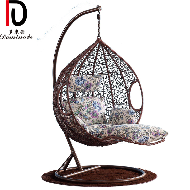 Hot Selling Indoor Hanging Rattan Wicker Single Seat Garden Egg Swinging Chairs Factory Delivery Patio Outdoor Swing Chair Featured Image