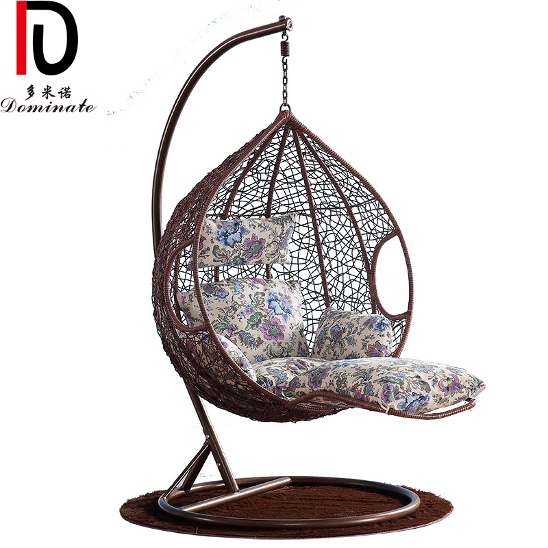 Hot Selling Indoor Hanging Rattan Wicker Single Seat Garden Egg Swinging Chairs Factory Delivery Patio Outdoor Swing Chair