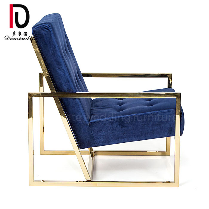 Good quality Sofa From China – wedding gold metal frame carter armchair black velvet with button tufting – Dominate