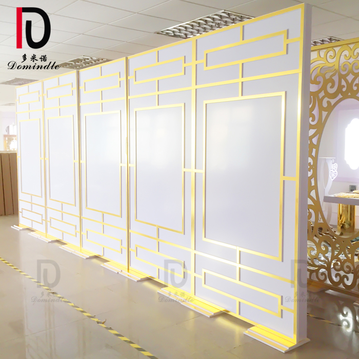 High quality modern wedding and event gold decoration backdrop display panel