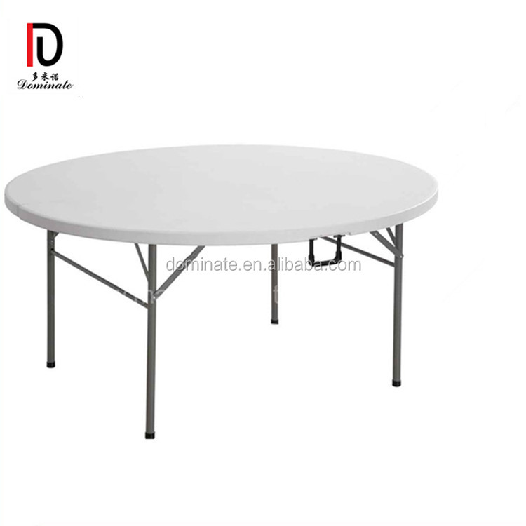 China supplier Iron Frame round Shape Wedding Folding Table For Banquet