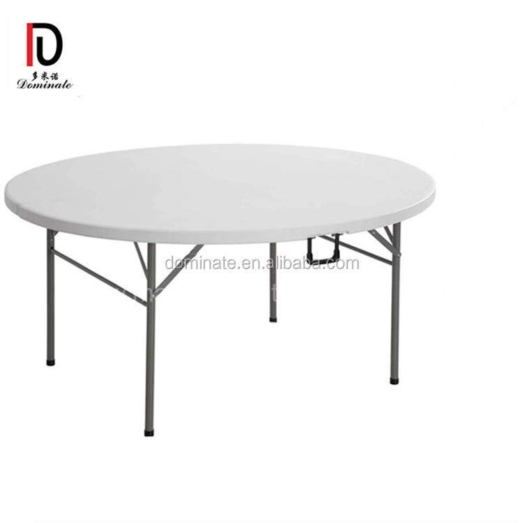 Wholesale Event Gold Dining Wedding Table –  China supplier Iron Frame round Shape Wedding Folding Table For Banquet – Dominate