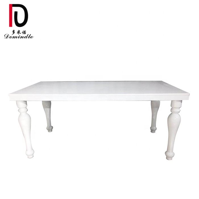 Dominate dinner room wedding outdoor use white rectangle dining table