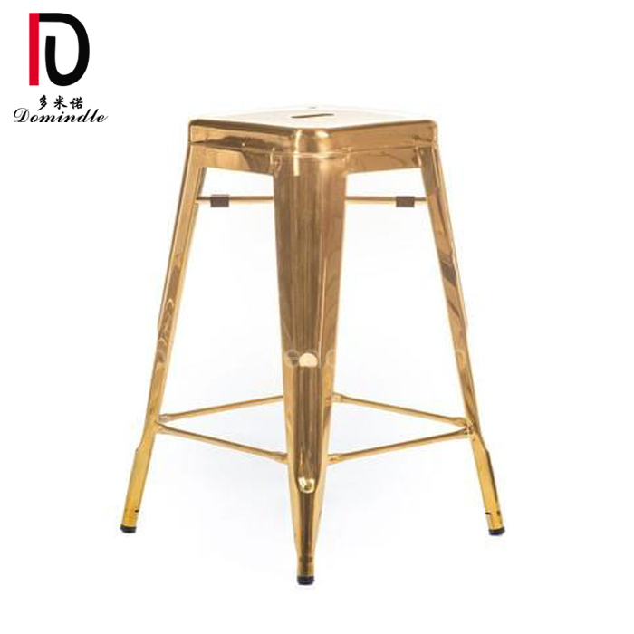 Stainless steel metallic bistro wedding party simple design bar stool chair
