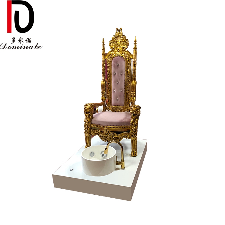 New Design Wedding Event Banquet Use King Throne Chair Luxury Throne With Footbath