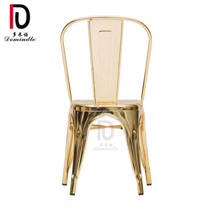 modern wedding furniture gold stainless stamped-steel back dining chair