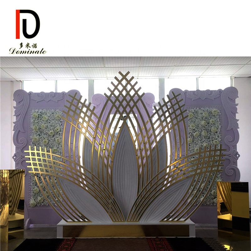 Good quality Wedding Decoration From China – Foshan DOMINATE Furniture Modern Hotel Banquet Restaurant Dining Wedding Stainless Steel Backdrop for Wholesale – Dominate