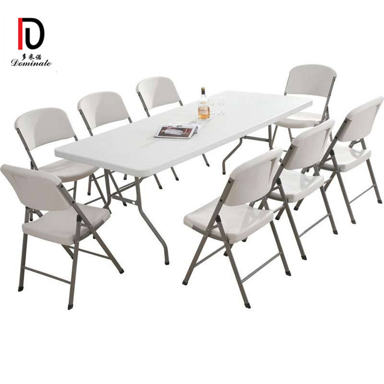 Wholesale 8 seater HDPE outdoor Wedding folding plastic dining table
