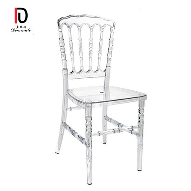 High Quality Wholesale Gold White Silver Transparent Crystal Acrylic Clear Plastic Resin Napoleon Chair