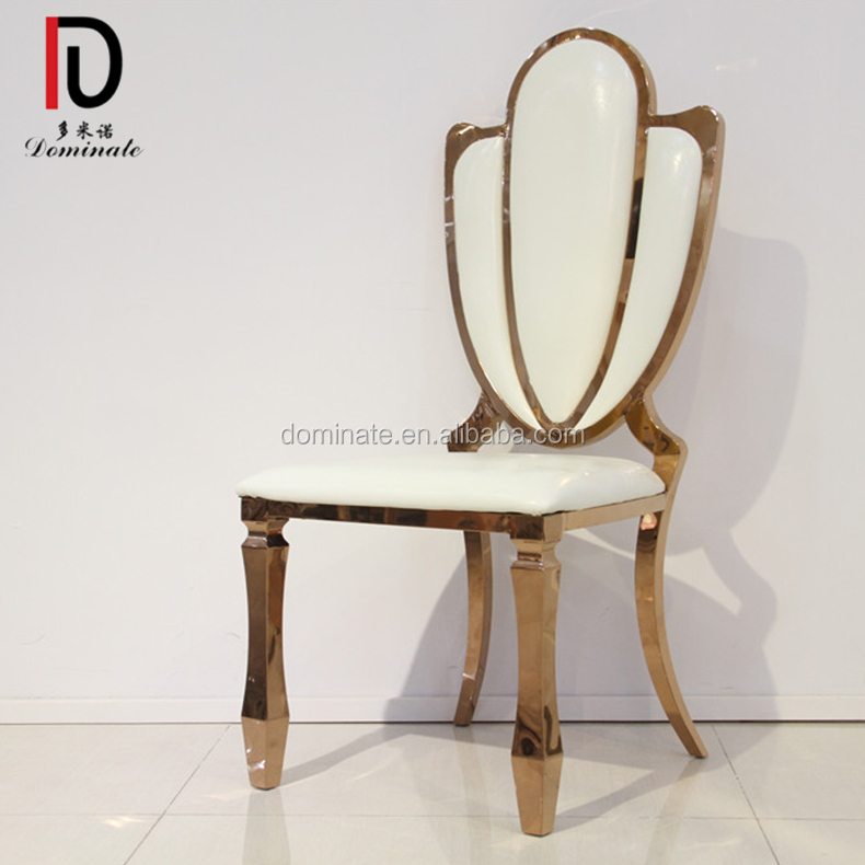 OEM Luxury Wedding Chair –  Dreamy banquet furniture event rose gold metal wedding stainless steel chair – Dominate