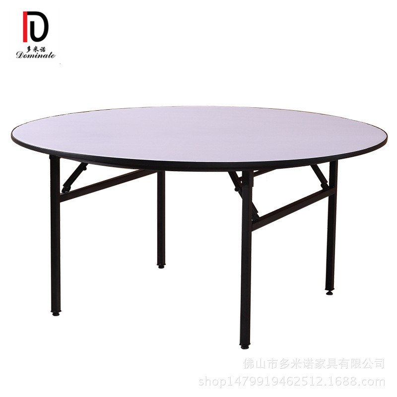 OEM Stainles Steel Table Wedding –  dia 1.8 m Folding Wooden Restaurant Table and Chairs for sale – Dominate