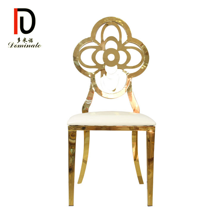 OEM Rose Gold Wedding Chair –  Manufacturers of direct sales of metal pattern high-density sponge seat package hotel chair – Dominate