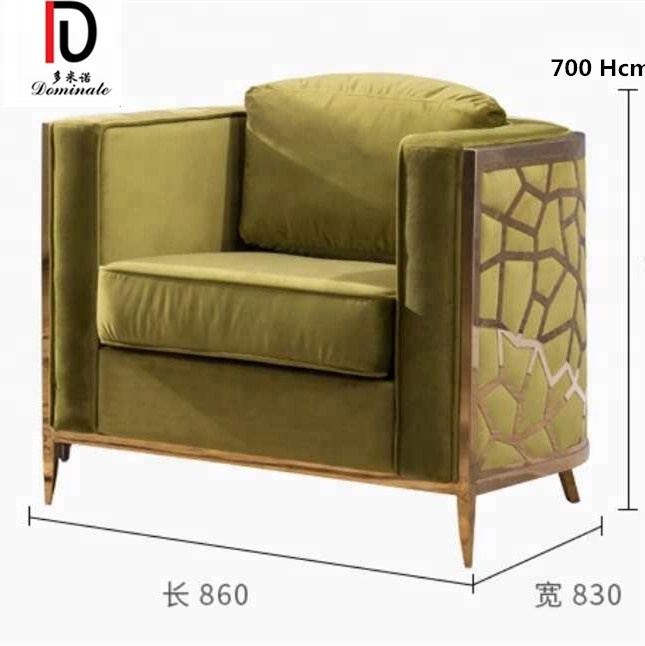 Good quality Sofa From China – Dominate event Luxury sofa chair exlcusive rose gold stainless steel – Dominate