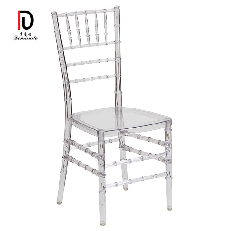 OEM Silver Stainless Steel Banquet Chair –  Shunde Transparent Clear Resin Plastic Tiffany Chairs – Dominate