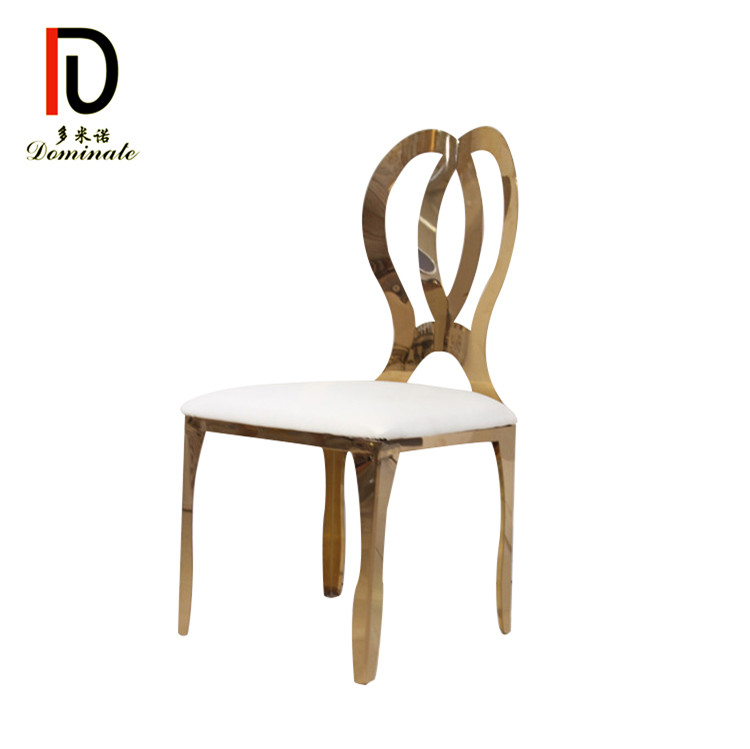 OEM French Gold Modern Wedding Dining Chair –  New Design Luxury Chairs Wedding Banquet Golden Chairs – Dominate