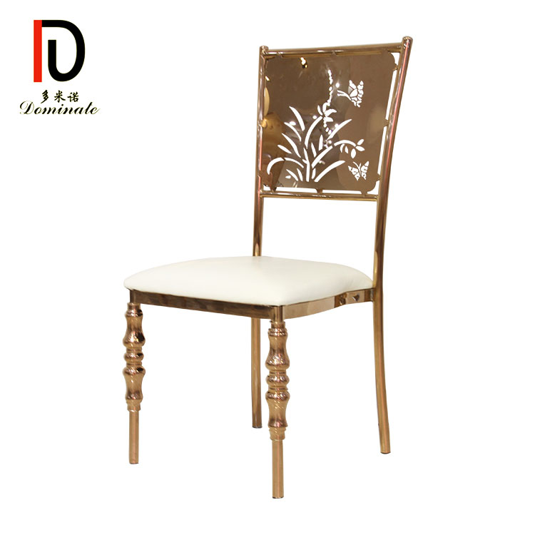 Latest Design Genuine Leather Dining Chair Gold Dining Chair