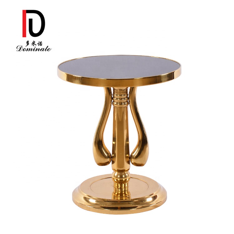 China Event Glass Table –  Noble stainless steel base round glass top surface bar reception room and other places furniture tea table – Dominate