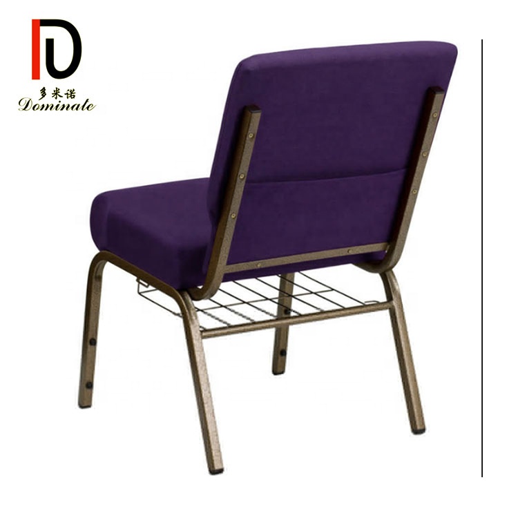 China Banquet Chair Golden – Factory Supply Cheap durable strap hooks connected interlocking back pocket upholstere Church Stacking Chairs for the auditorium – Dominate detail pictures