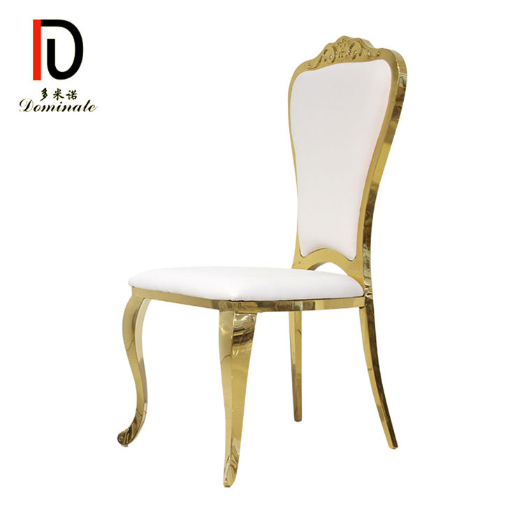 OEM Stainless Steel Event Chair –  Latest Design Golden Legs Stainless Steel Banquet Dining Chair – Dominate