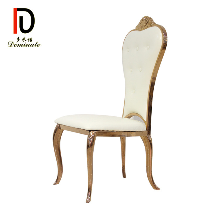 China Luxury Wedding Event Hotel Chair –  Luxury Wedding Golden Stainless Steel Banquet event dining Chair – Dominate