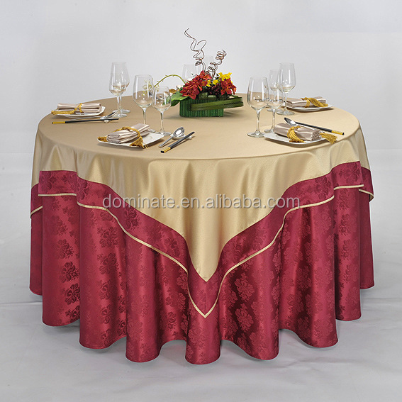Luxuries Round Fancy Wedding Table Clothes