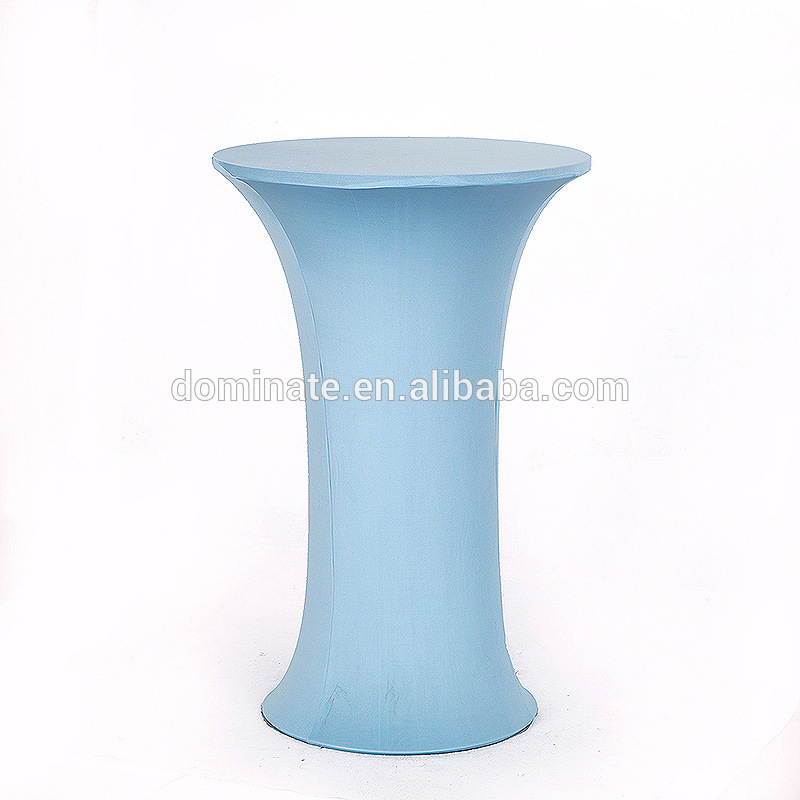 China Mirror Glass Cake Table –  Round Cocktail Bar Spandex Lycra Stretch Table Cloth – Dominate